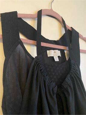 Adidas by Stella McCartney Black Women's Sports Tank - Elegant Mesh Detail